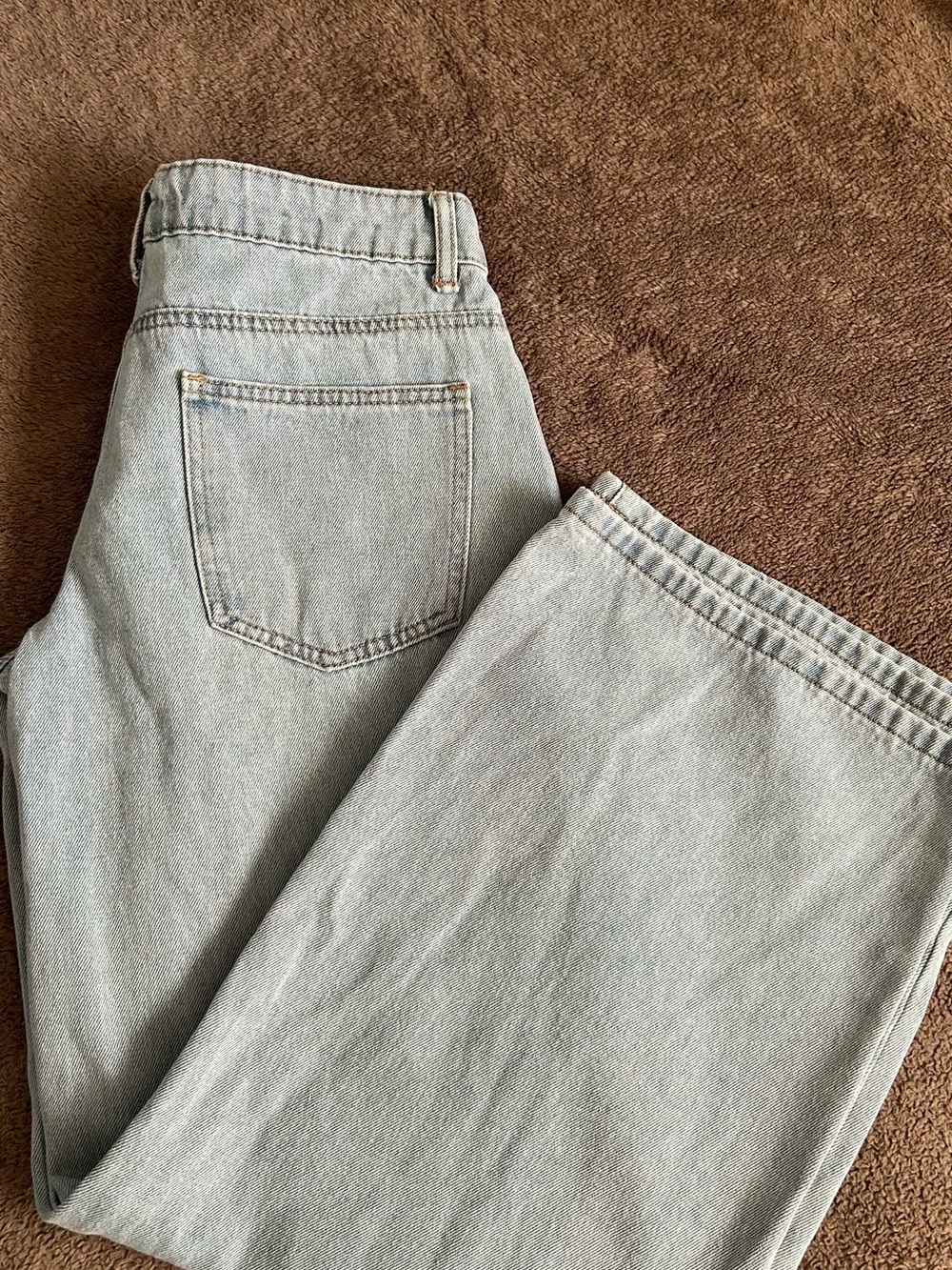 Edikted Light Blue Wide Leg Jeans